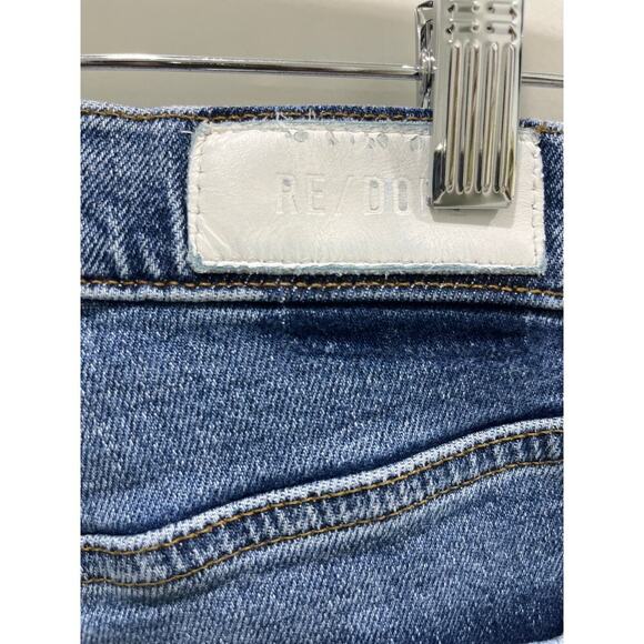 RE/DONE High-Rise Stovepipe Jeans with Raw-Edge Hem Sz 28 - Picture 5 of 11